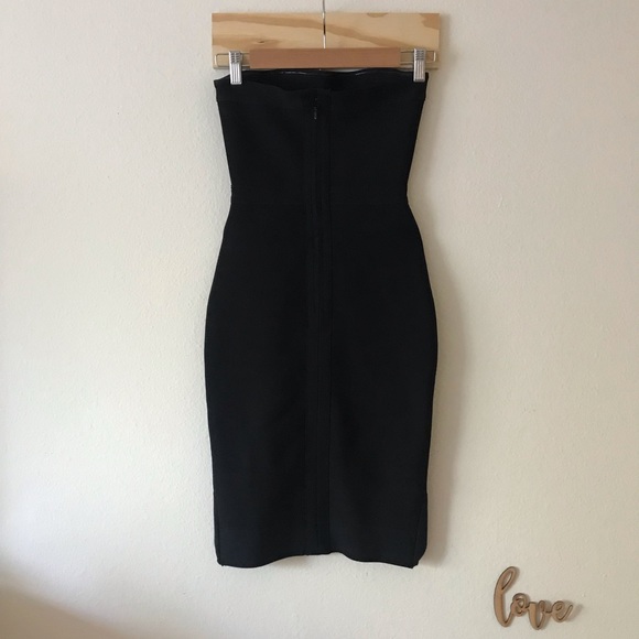 TOPSHOP Mistress Rocks Black Strapless Dress - Picture 5 of 7